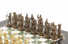 Шахматы "Лучники" мрамор и офиокальцит 28х28 см фото 2 — hichess.ru - шахматы, нарды, настольные игры
