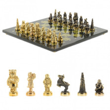 Шахматы подарочные &quot;Народы севера&quot; бронза змеевик 40х40 см — hichess.ru - шахматы, нарды, настольные игры