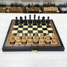 Шахматы из мореного дуба Неваляшки 40 см — hichess.ru - шахматы, нарды, настольные игры