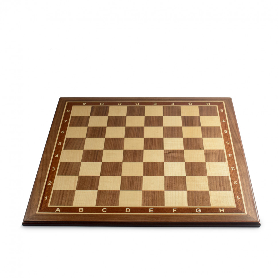 Шахматная доска нескладная орех 4.5 фото 1 — hichess.ru - шахматы, нарды, настольные игры