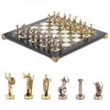 Шахматы подарочные &quot;Подвиги Геракла&quot; мрамор змеевик 36х36 см — hichess.ru - шахматы, нарды, настольные игры