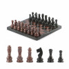 Шахматы каменные из лемезита и змеевика 38х38 см фото 1 — hichess.ru - шахматы, нарды, настольные игры