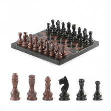 Шахматы каменные из лемезита и змеевика 38х38 см — hichess.ru - шахматы, нарды, настольные игры