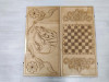 Нарды деревянные Волк светлые с чехлом фото 1 — hichess.ru - шахматы, нарды, настольные игры