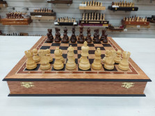 Шахматы в ларце подарочные Эвкалипт Эндшпиль большие — hichess.ru - шахматы, нарды, настольные игры