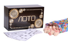 Русское Лото Инкрустация в деревянном боксе — hichess.ru - шахматы, нарды, настольные игры