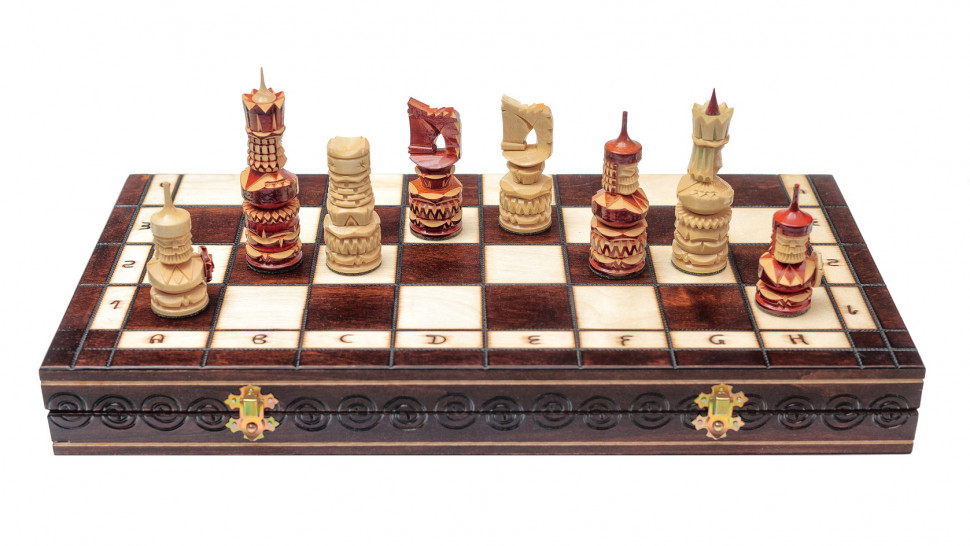 Шахматы резные Круглые щиты фото 1 — hichess.ru - шахматы, нарды, настольные игры