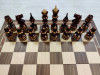 Шахматы ручной работы Точенка резная на большой доске из ореха фото 2 — hichess.ru - шахматы, нарды, настольные игры