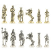 Шахматы каменные с фигурами из металла Римляне мрамор змеевик 40 см фото 3 — hichess.ru - шахматы, нарды, настольные игры