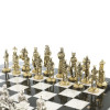 Шахматы каменные с фигурами из металла Римляне мрамор змеевик 40 см фото 5 — hichess.ru - шахматы, нарды, настольные игры