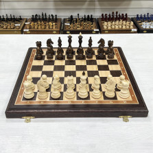 Шахматы подарочные венге Бастион матовые 45 см — hichess.ru - шахматы, нарды, настольные игры