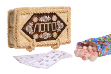 Русское Лото Солома в деревянном боксе — hichess.ru - шахматы, нарды, настольные игры