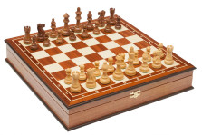 Шахматы ларец Эндшпиль махагон большие — hichess.ru - шахматы, нарды, настольные игры