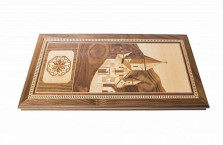 Нарды Монастырь инкрустация, Zeynalyan — hichess.ru - шахматы, нарды, настольные игры