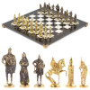 Шахматы подарочные Русские бронза мрамор змеевик 40 на 40 см фото 1 — hichess.ru - шахматы, нарды, настольные игры