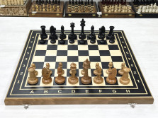 Шахматы Турнирные эбен Авангард с утяжеленными фигурами 50 см — hichess.ru - шахматы, нарды, настольные игры