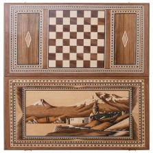 Нарды Церковь у Арарата инкрустация + орнамент, Zeyanalyan — hichess.ru - шахматы, нарды, настольные игры
