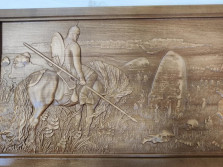 Нарды подарочные с объемной резьбой Витязь 50х50 см — hichess.ru - шахматы, нарды, настольные игры