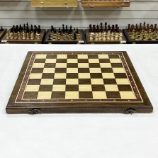 Шахматная доска Турнирная премиум 45 см с чехлом без фигур, Hachatyr — hichess.ru - шахматы, нарды, настольные игры