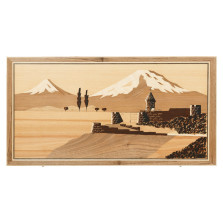 Нарды «Церковь у Арарата» инкрустация, Zeynalyan — hichess.ru - шахматы, нарды, настольные игры