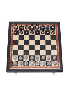 Шахматы подарочные из мореного дуба с фигурами Итальянский дизайн Люкс — hichess.ru - шахматы, нарды, настольные игры