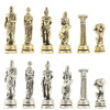  Шахматы каменные с металлическими фигурами Атлант мрамор лемезит 44 на 44 см фото 2 — hichess.ru - шахматы, нарды, настольные игры