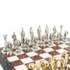  Шахматы каменные с металлическими фигурами Атлант мрамор лемезит 44 на 44 см фото 3 — hichess.ru - шахматы, нарды, настольные игры