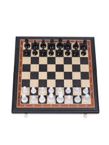 Шахматы подарочные из мореного дуба с фигурами Итальянский дизайн черно-белый (2) — hichess.ru - шахматы, нарды, настольные игры