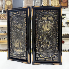 Нарды резные подарочные из массива клена Беркут 58 см — hichess.ru - шахматы, нарды, настольные игры