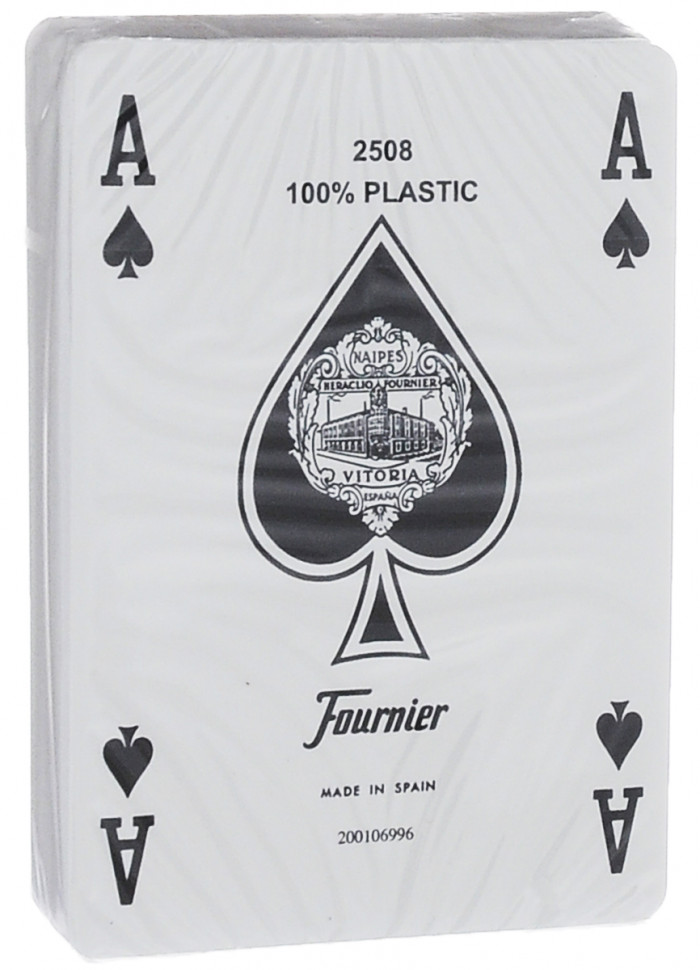 Игральные карты Fournier "2818" 100% пластик, джамбо индекс (оранжевая рубашка) 54 листа фото 1 — hichess.ru - шахматы, нарды, настольные игры