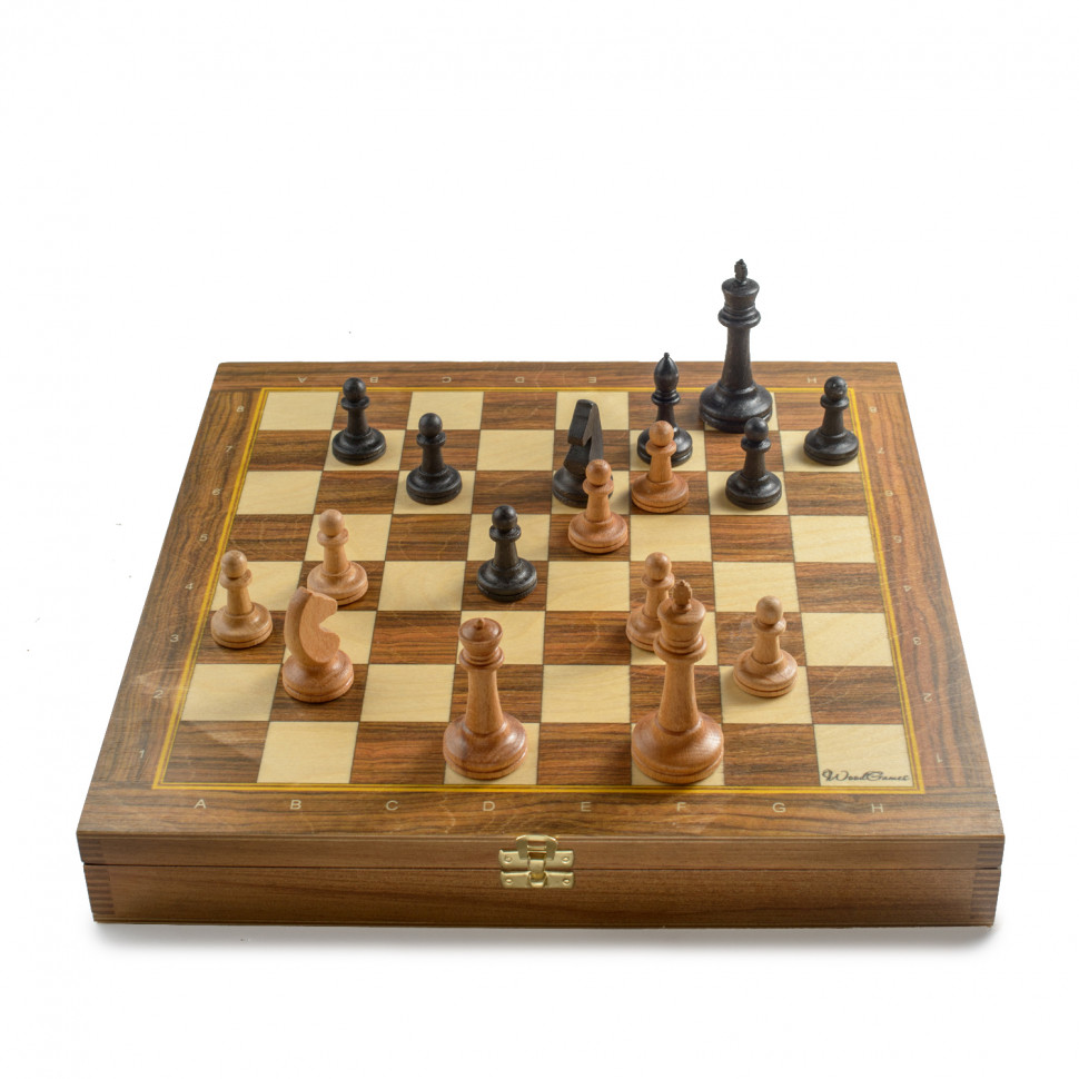 Шахматы ларец Авангард без утяжеления фото 1 — hichess.ru - шахматы, нарды, настольные игры