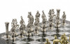 Шахматы подарочные "Римские воины" 44х44 см камень мрамор, змеевик фото 3 — hichess.ru - шахматы, нарды, настольные игры