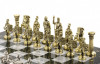 Шахматы подарочные "Римские воины" 44х44 см камень мрамор, змеевик фото 4 — hichess.ru - шахматы, нарды, настольные игры