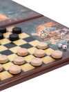 Нарды деревянные Оскал Тигра большие 60 см с фишками из бука Люкс фото 5 — hichess.ru - шахматы, нарды, настольные игры