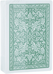 Игральные карты Fournier &quot;2818&quot; 100% пластик, джамбо индекс (зеленая рубашка) 54 листа — hichess.ru - шахматы, нарды, настольные игры