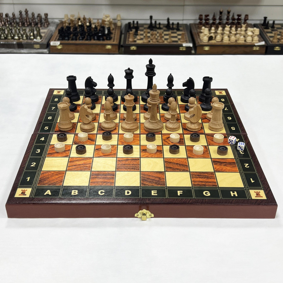 Шахматы нарды шашки презент Тура люкс фото 1 — hichess.ru - шахматы, нарды, настольные игры
