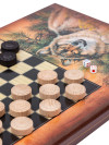 Нарды деревянные большие Волки 60 см с фишками из бука Люкс фото 2 — hichess.ru - шахматы, нарды, настольные игры