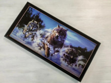 Нарды + Шашки Стая волков большие 60 см — hichess.ru - шахматы, нарды, настольные игры