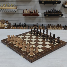 Шахматы шашки деревянные турнирные большие глянцевые Суприм — hichess.ru - шахматы, нарды, настольные игры