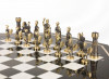 Шахматный стол фигуры Римские бронза мрамор 600х600х620 мм фото 3 — hichess.ru - шахматы, нарды, настольные игры
