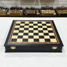 Шахматный ларец из мореного дуба средний — hichess.ru - шахматы, нарды, настольные игры