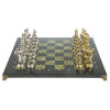 Шахматы подарочные с металлическими фигурами Битва 40 на 40 см змеевик фото 2 — hichess.ru - шахматы, нарды, настольные игры