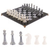Шахматы "Стаунтон" из мрамолита 44х44 см серый мрамор / змеевик фото 1 — hichess.ru - шахматы, нарды, настольные игры