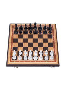 Шахматы подарочные из дуба с фигурами Итальянский дизайн черно-белые — hichess.ru - шахматы, нарды, настольные игры