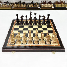 Шахматы деревянные эксклюзивные венге ясень Ренессанс — hichess.ru - шахматы, нарды, настольные игры