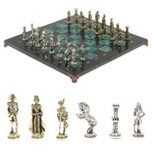 Шахматы каменные &quot;Отечественная война 1812 г.&quot; 40 см шабровский змеевик — hichess.ru - шахматы, нарды, настольные игры