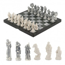 Шахматы подарочные &quot;Русские сказки&quot; из змеевика 44х44 см — hichess.ru - шахматы, нарды, настольные игры