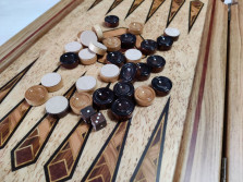 Нарды Орнамент из карельской березы и дуба, Ivan Romanov — hichess.ru - шахматы, нарды, настольные игры