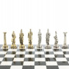Шахматы каменные с металлическими фигурами Атлант большие мрамор змеевик фото 2 — hichess.ru - шахматы, нарды, настольные игры