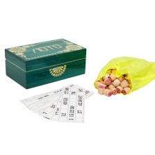 Русское Лото &quot;Инкрустация&quot; в деревянном боксе, бирюзовое — hichess.ru - шахматы, нарды, настольные игры